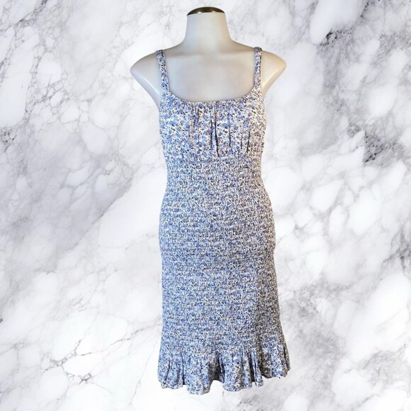 Abercrombie and Fitch Mini Dress in Blue Ditsy Floral - Picture 9 of 11